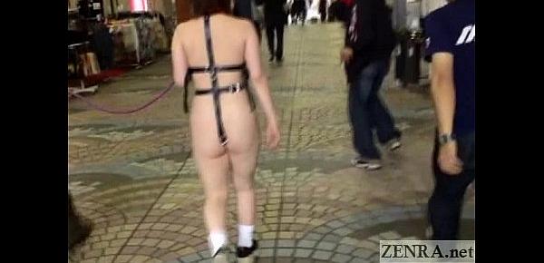  Crazy Japanese public nudity walk of shame with subtitles
